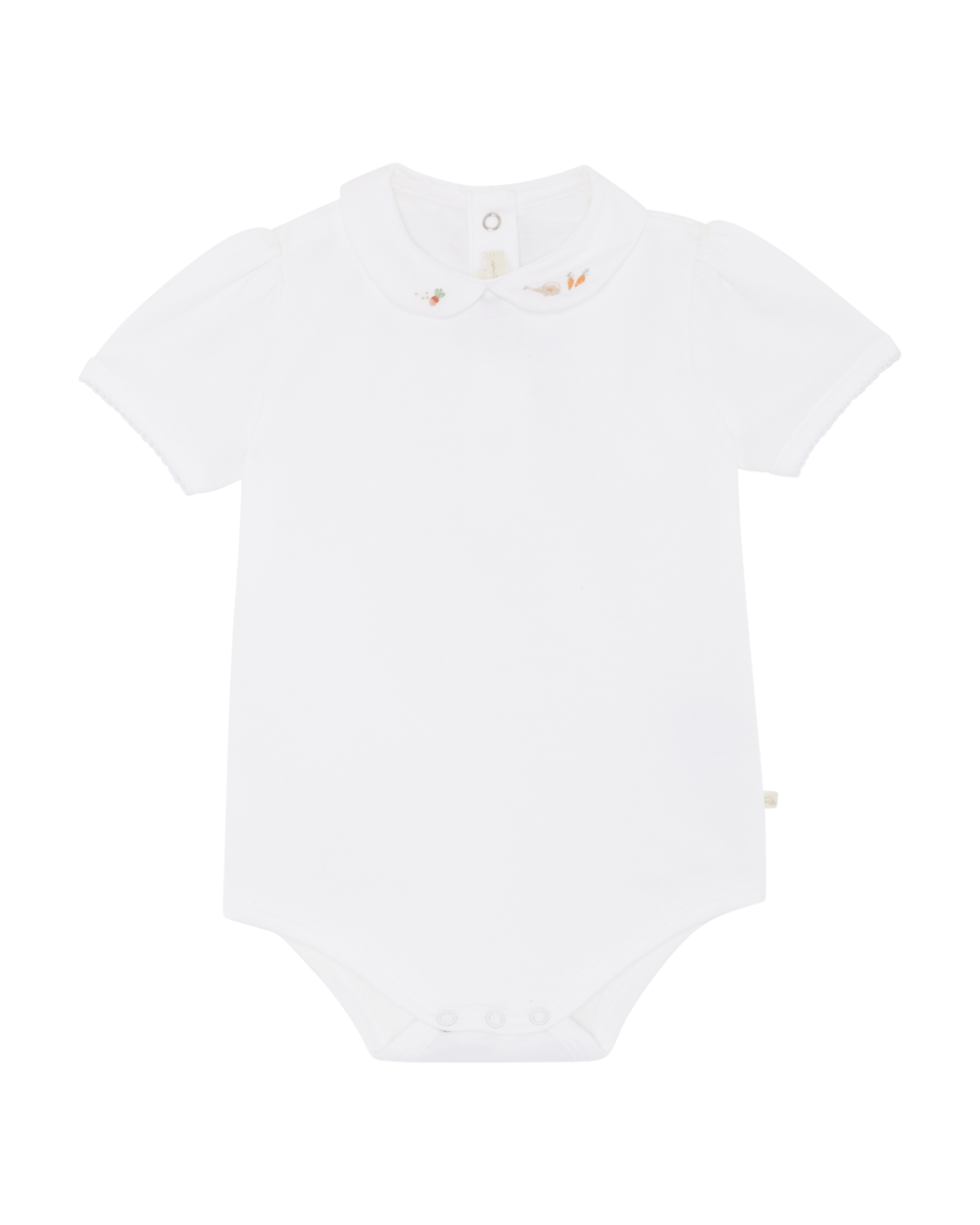 Alba Little Gardener Embroidered Collar Short Sleeve Onesie