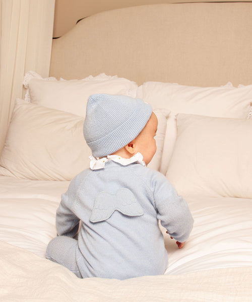 Ariel Angel Wing™ Cashmere Romper - Blue