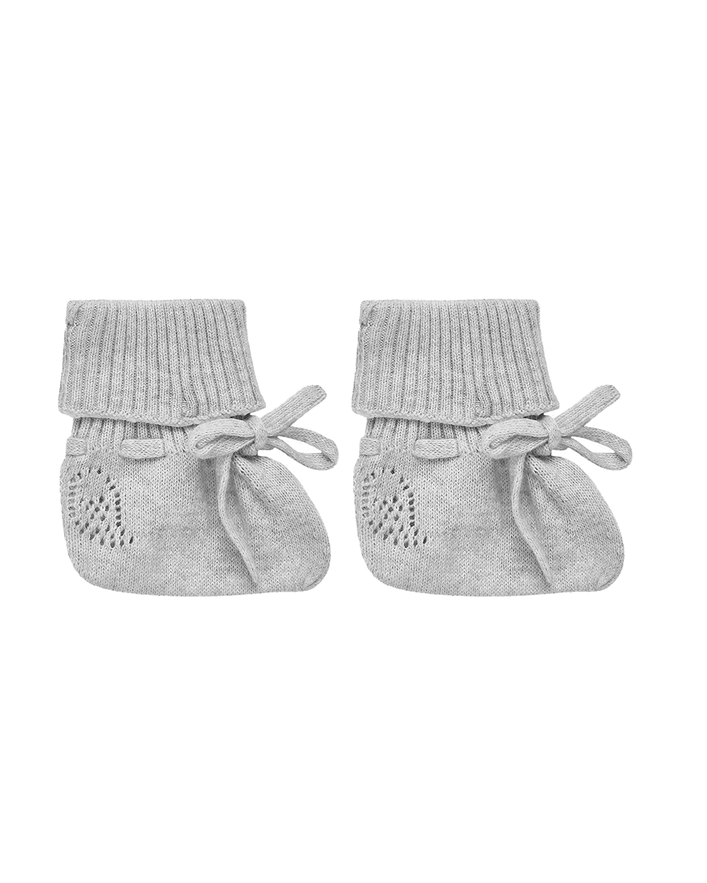 Angel Wing™ Knitted Booties - Grey