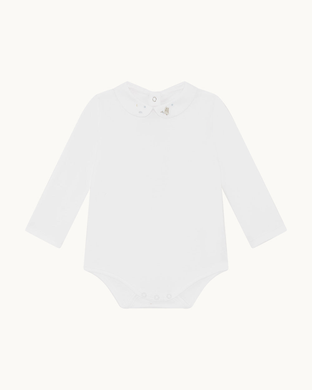 Banks Goose Embroidered Collar Long Sleeve Onesie