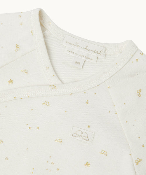 Bertie Star & Crown Onesie - Natural