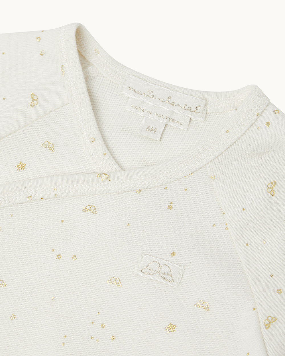 Bertie Star & Crown Onesie - Natural