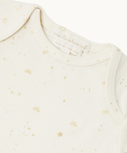 Brooklyn Star & Crown Romper - Natural