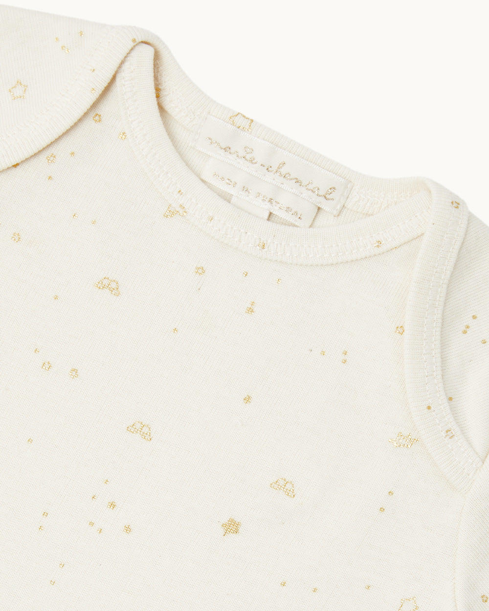 Brooklyn Star & Crown Romper - Natural