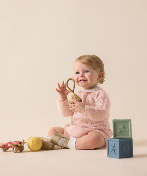Bowen Cable Knit Dress - Pink