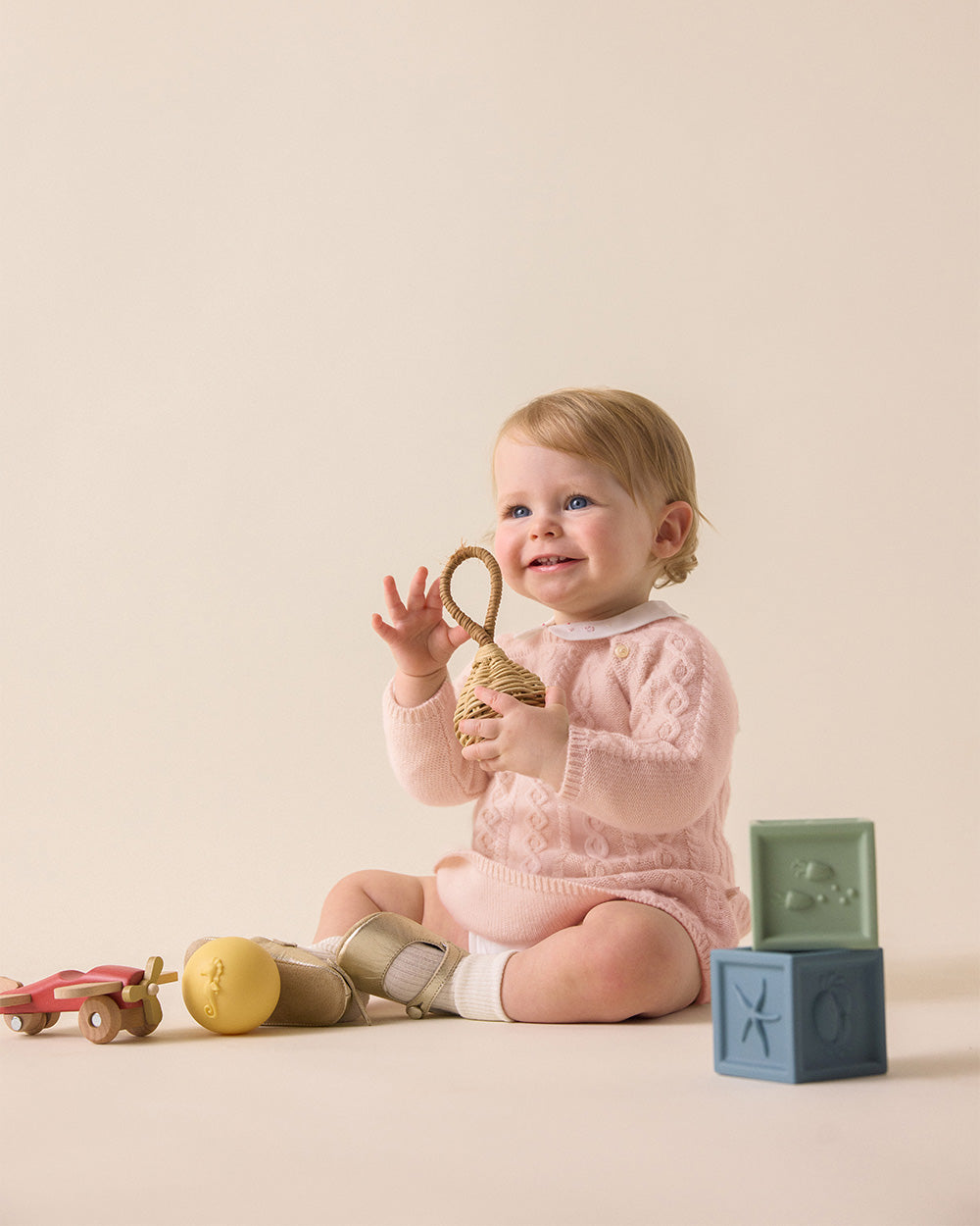 Bowen Cable Knit Dress - Pink