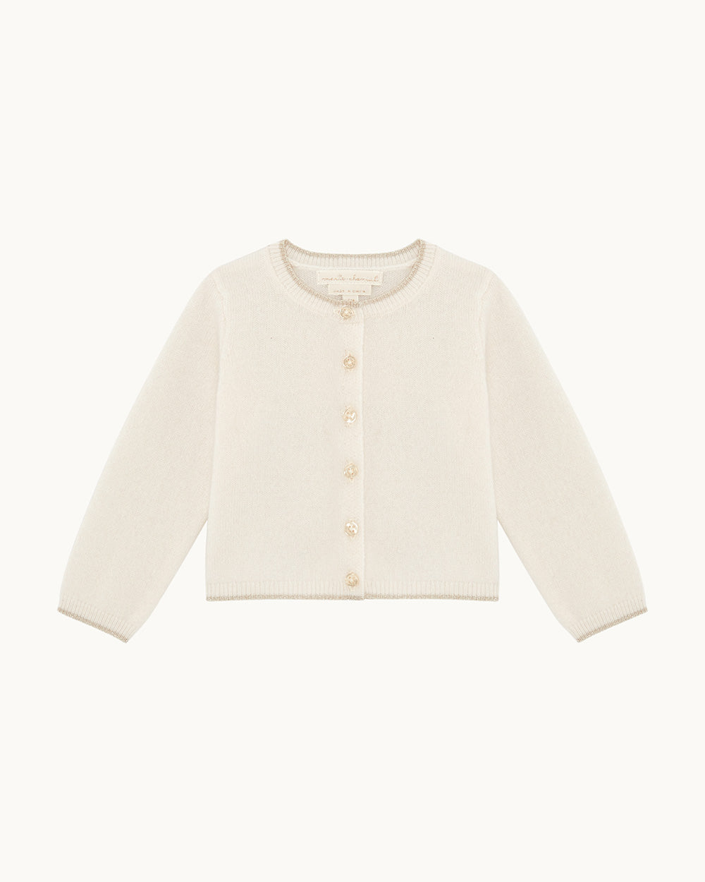 Cassandra Cashmere Angel Wing™ Cardigan - Ivory