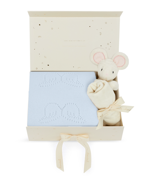 First Keepsakes: Blanket & Buddy Gift Set - Blue