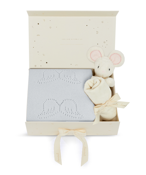 First Keepsakes: Blanket & Buddy Gift Set - Grey