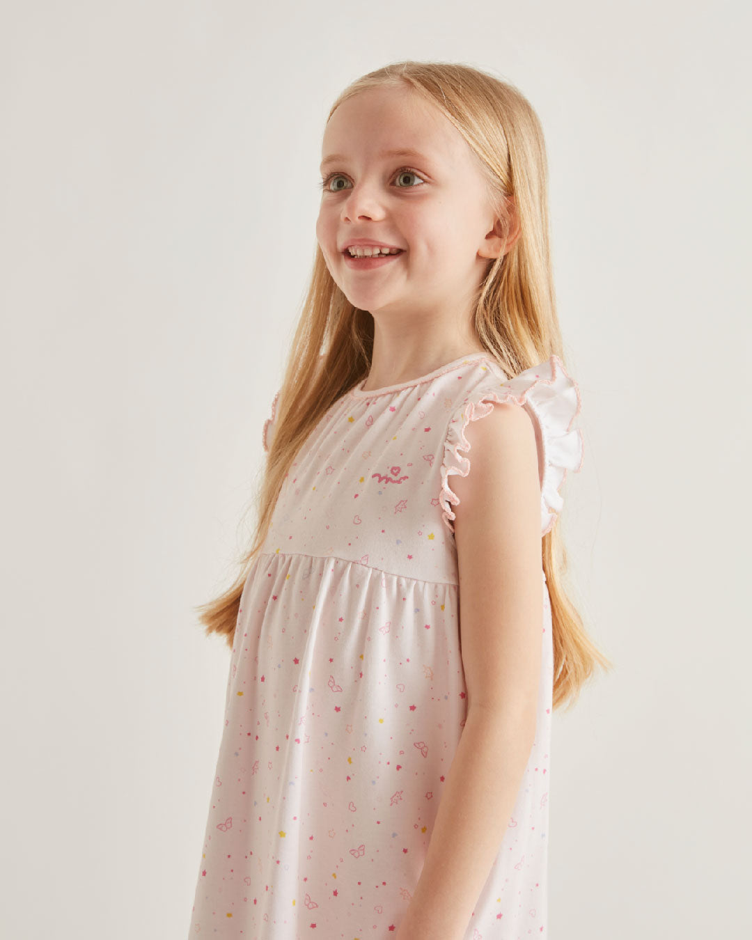 Star & Crown Nightgown - Child Pink