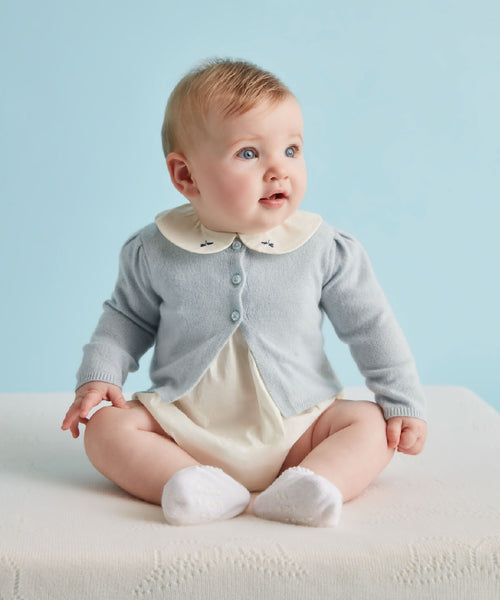 Cashmere Sparkle Cardigan - Blue