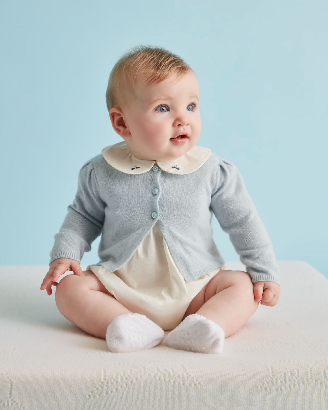 Cashmere Sparkle Cardigan - Blue