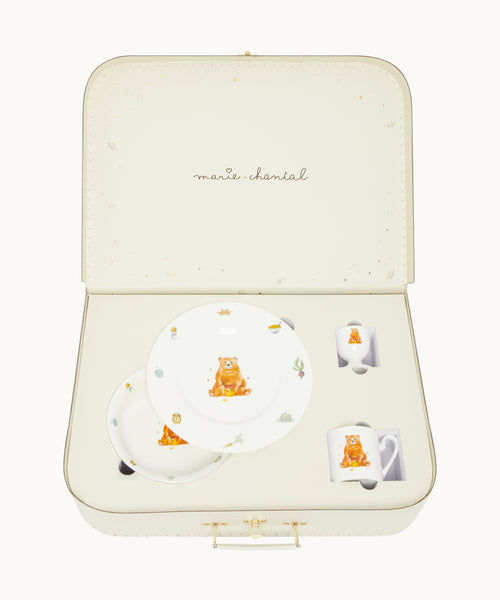 Manners Begin At Breakfast Crockery Suitcase Set