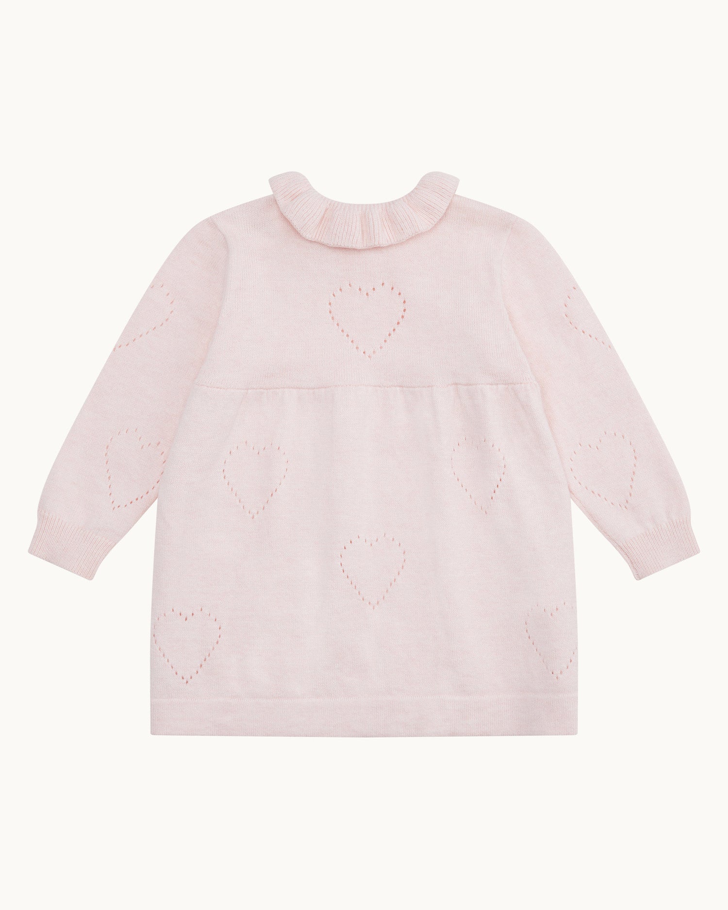 Knit Heart Dress - Pink