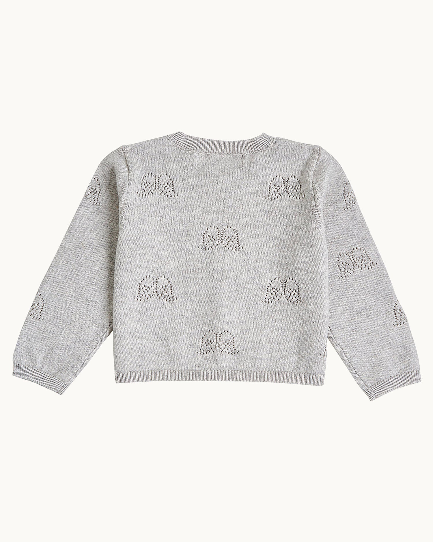 Angel Wing™ Pointelle Cardigan - Grey
