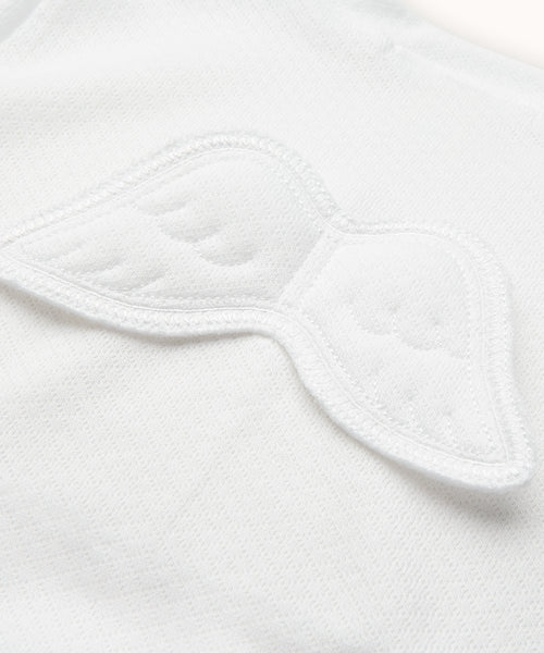 Angel Wing™ Pointelle Sleepsuit - White
