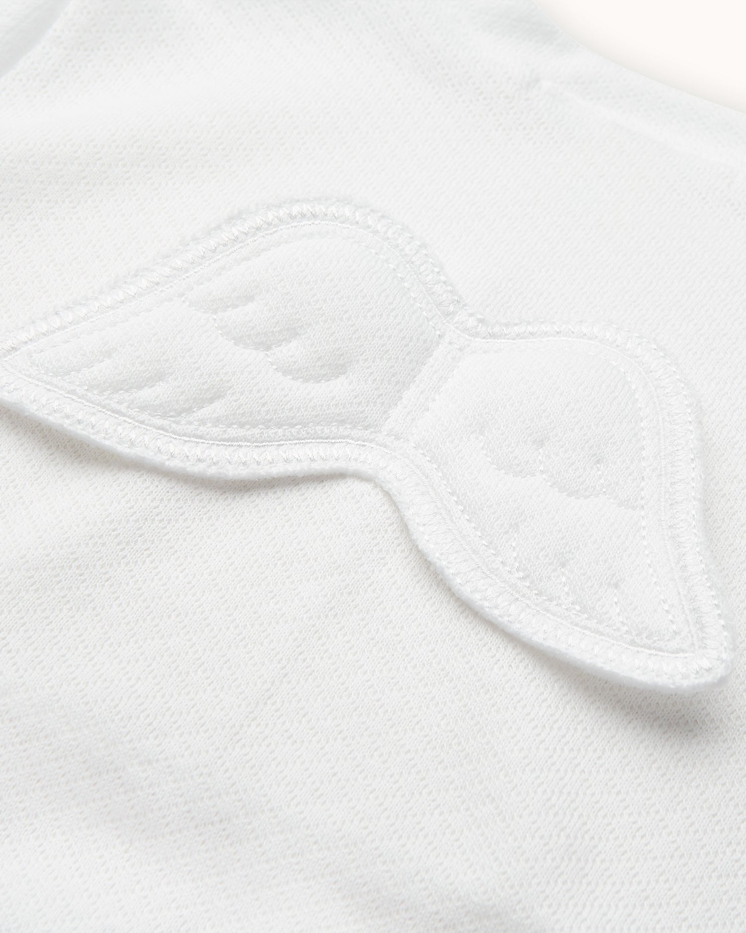 Angel Wing™ Pointelle Sleepsuit - White