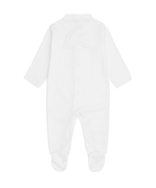 Angel Wing™ Pointelle Sleepsuit - White