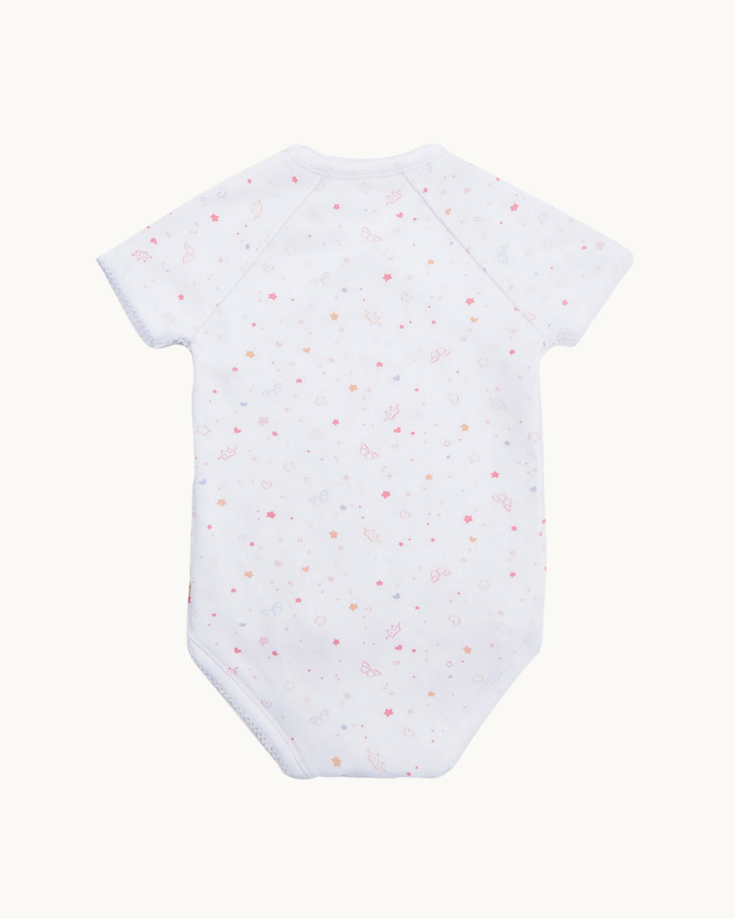 Star & Crown Pima Cotton Wrap Onesie - Pink
