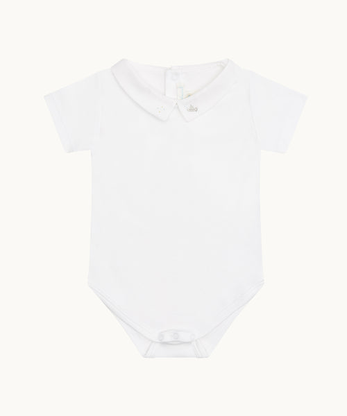 Chester Embroidered Collar Onesie - Submarine