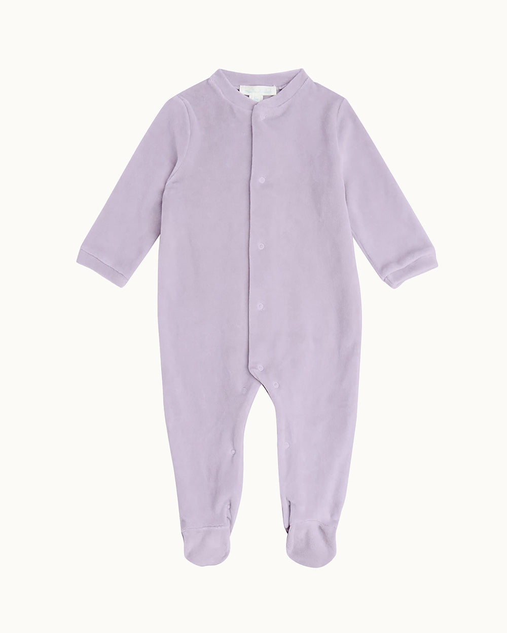 Velour Angel Wing Sleepsuit - Silver & Lilac