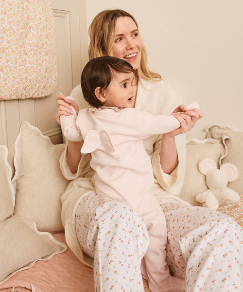 Angel Wing™ Pointelle Sleepsuit - Pink