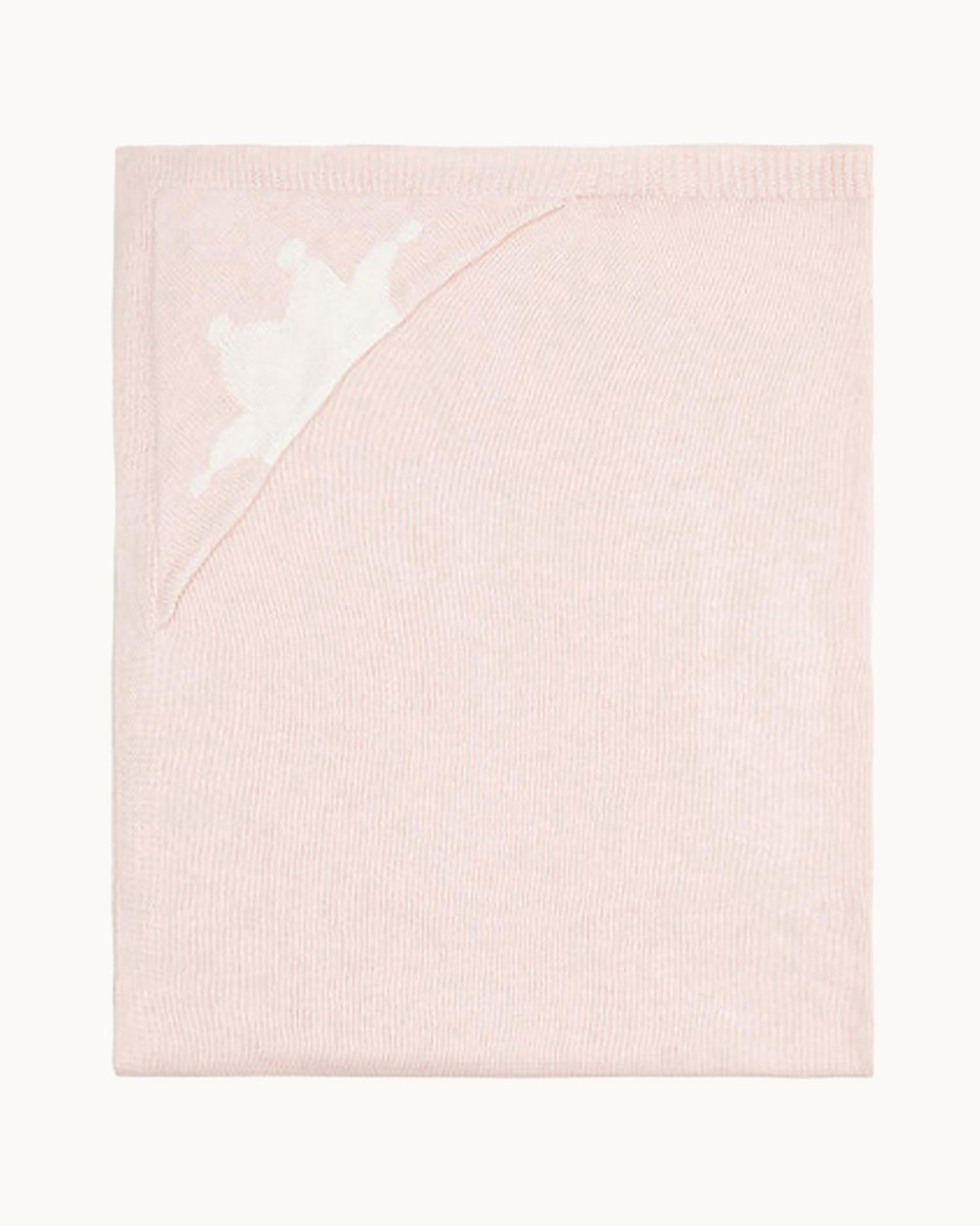 Knitted Crown Blanket - Pink