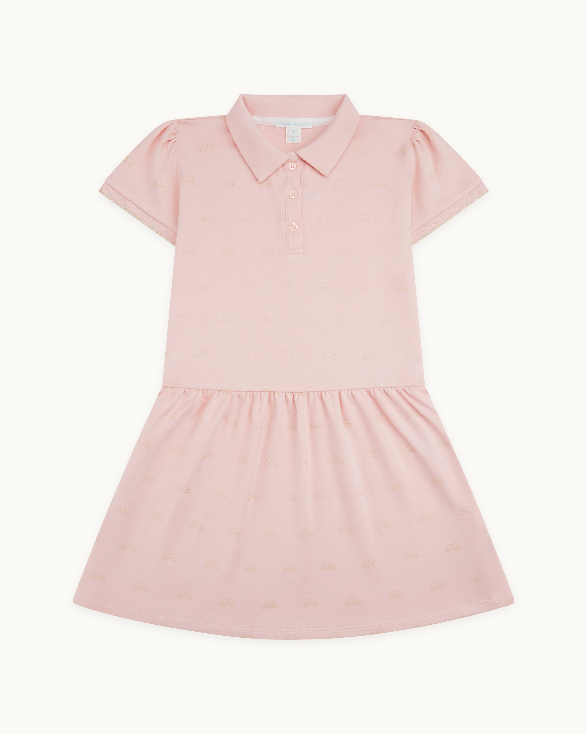 Angel Wing™ Polo Dress - Child Pink & Gold