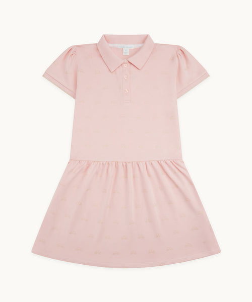 Angel Wing™ Polo Dress - Child Pink & Gold