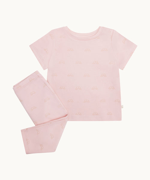 Angel Wing™ Two Piece Jersey Set - Baby Pink