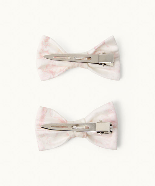 Dakota Toile De Jouy Hair Clips Two Pack - Pink