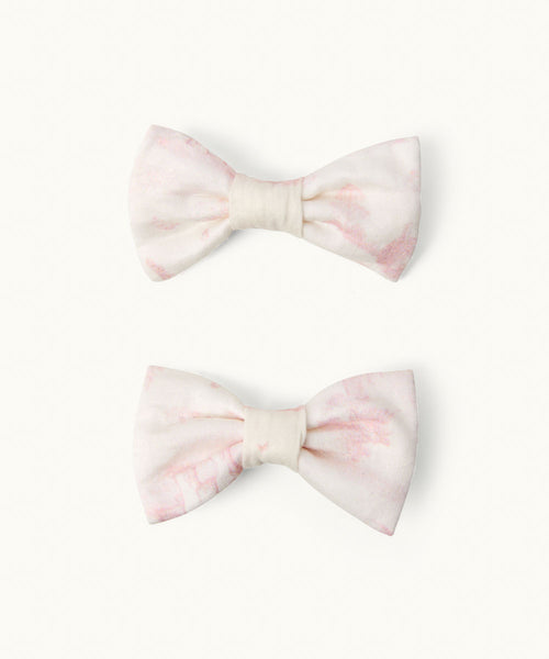 Dakota Toile De Jouy Hair Clips Two Pack - Pink