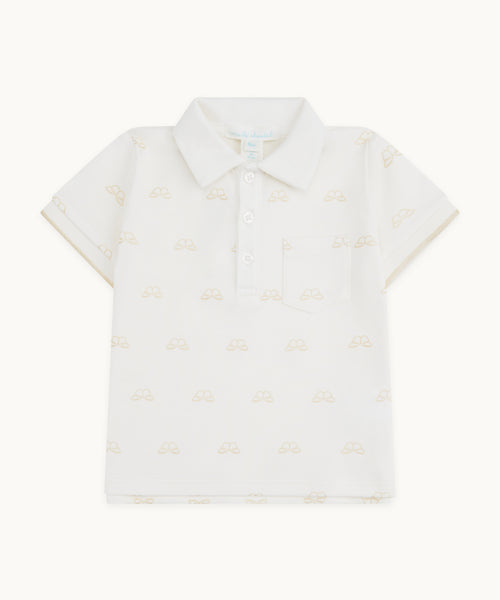 Angel Wing™ Polo Shirt - White & Gold