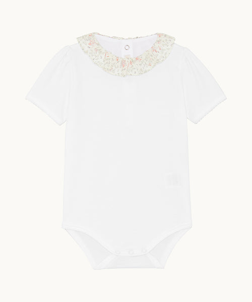 Ana Athena Ruffle Collar Short Sleeve Onesie