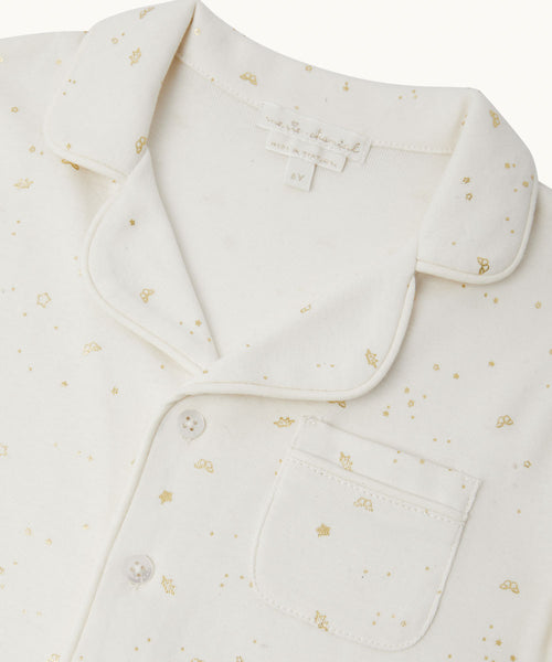 Aspen Star & Crown Child Pyjama - Natural