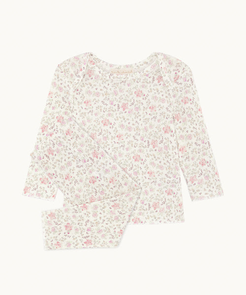 Aluna Athena Pink Ribbed Cotton Two Piece Set