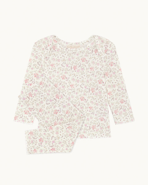 Aluna Athena Pink Ribbed Cotton Two Piece Set | Marie-Chantal