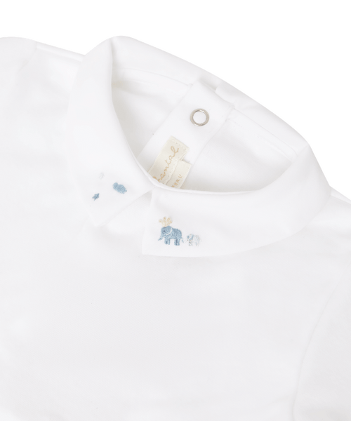 Aubrey Short Balloon Dream Embroidered Collar Onesie