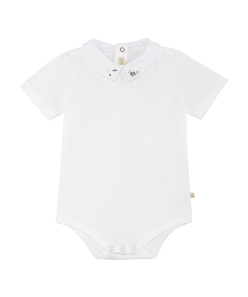Aubrey Short Balloon Dream Embroidered Collar Onesie