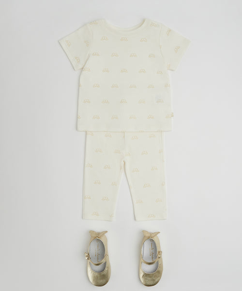 Angel Wing™ Two Piece Jersey Set - Baby Ivory