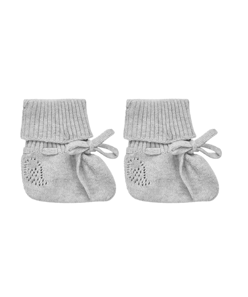 Angel Wing™ Knitted Booties - Grey