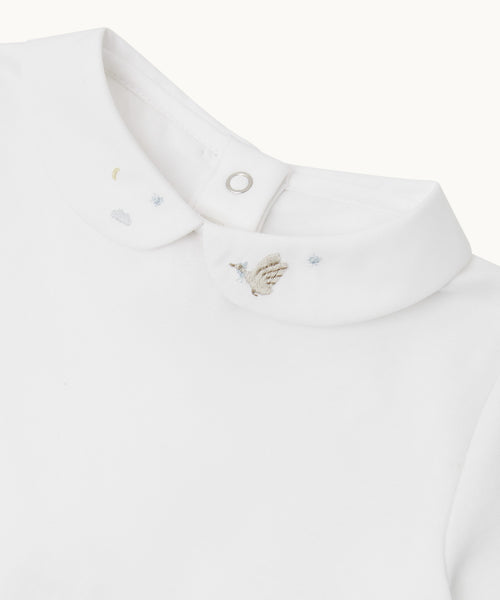 Banks Goose Embroidered Collar Long Sleeve Onesie