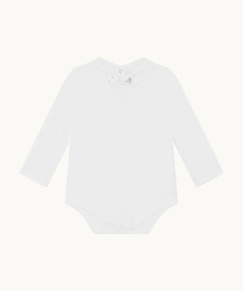 Banks Goose Embroidered Collar Long Sleeve Onesie