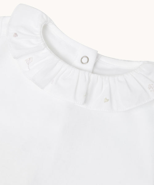 Blair Athena Embroidered Ruffle Collar Long Sleeve Onesie