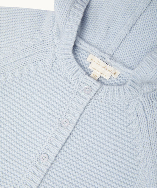 Bo Cable Knit Pram Cardigan - Blue