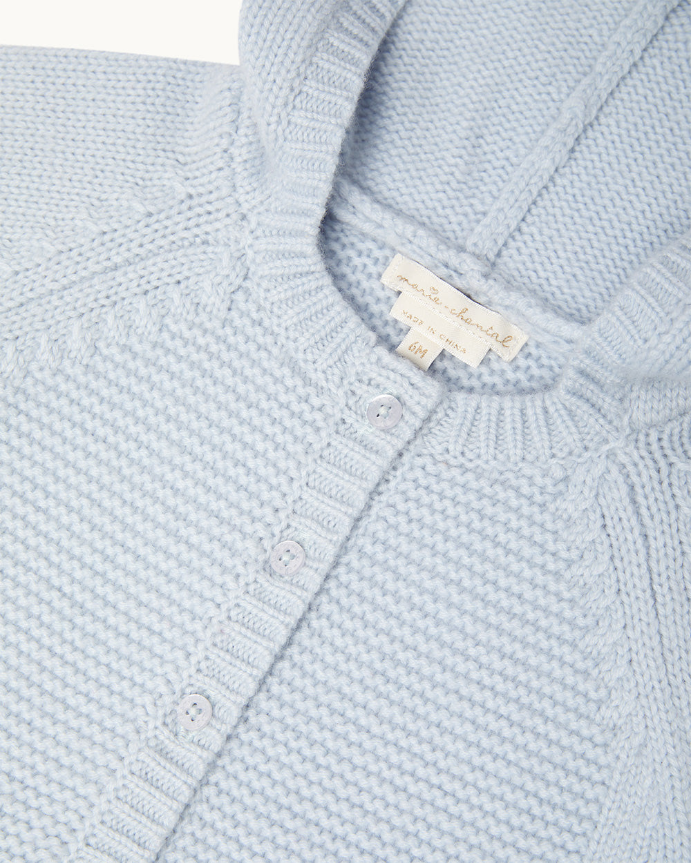 Bo Cable Knit Pram Cardigan - Blue