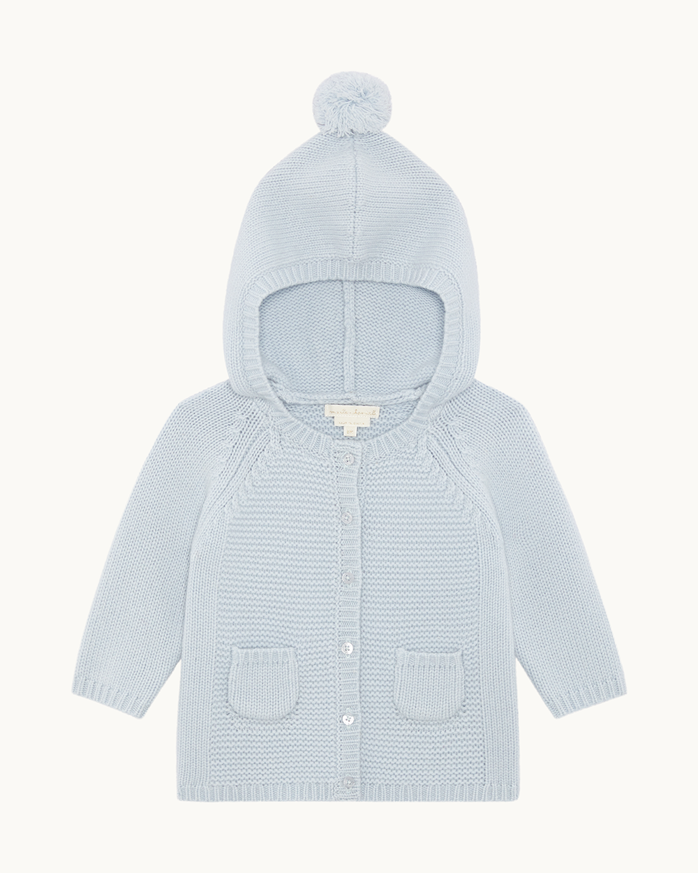 Bo Cable Knit Pram Cardigan - Blue