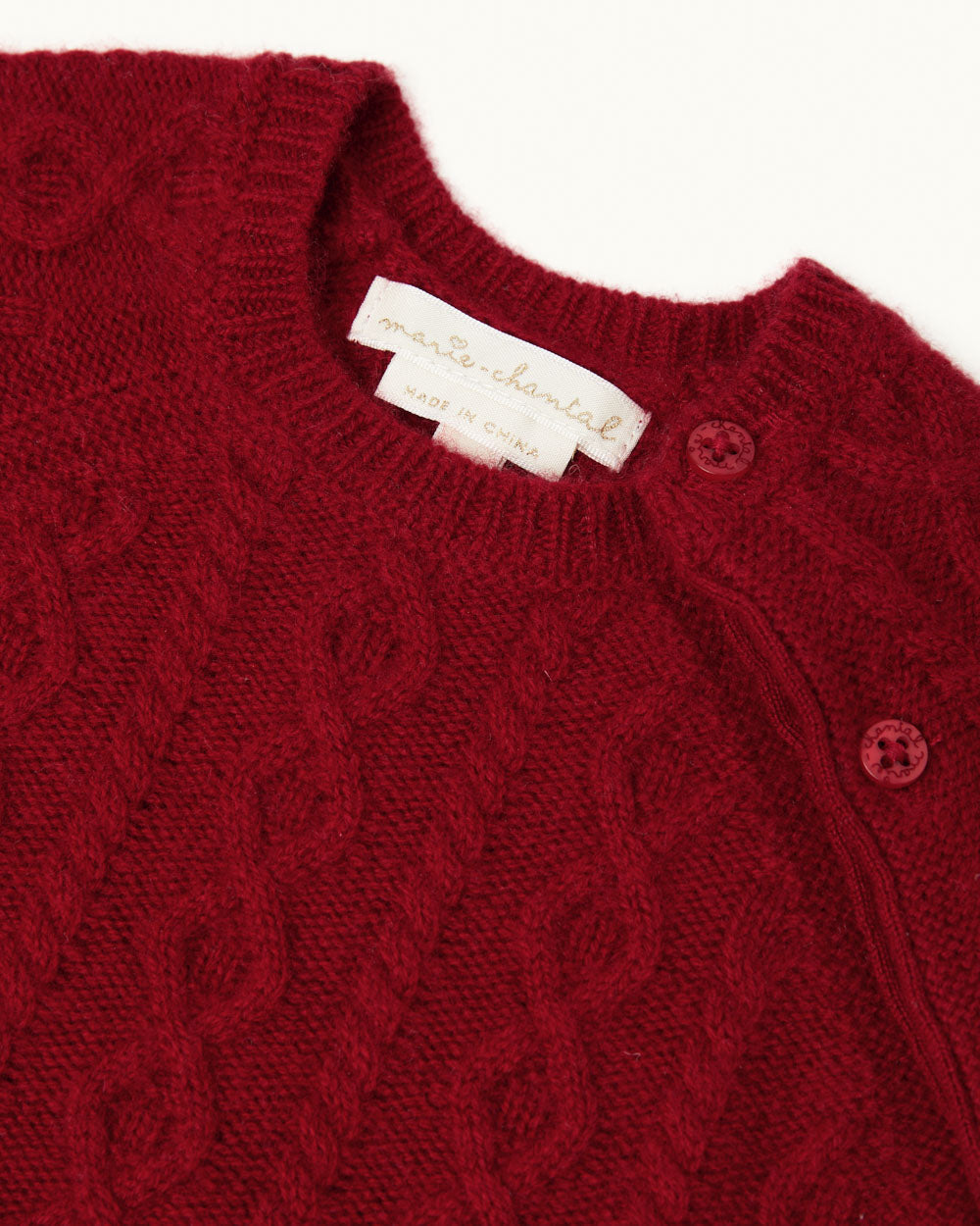 Bowen Cable Knit Dress - Ruby Red
