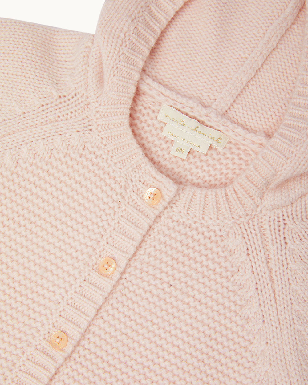 Bo Cable Knit Pram Cardigan - Pink