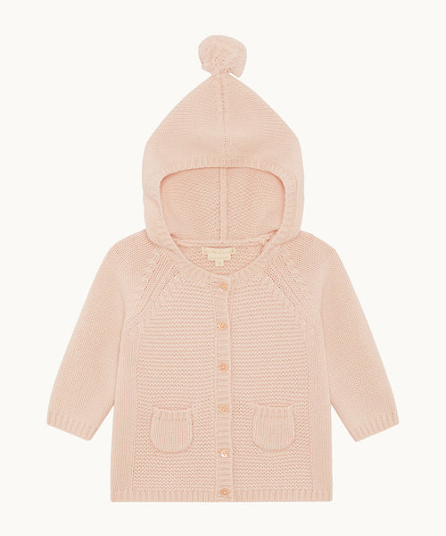 Bo Cable Knit Pram Cardigan - Pink